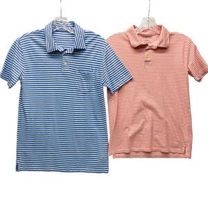 Crewcuts J Crew Boys XL Striped Polo Shirts Blue White Peach White Casual, Play
